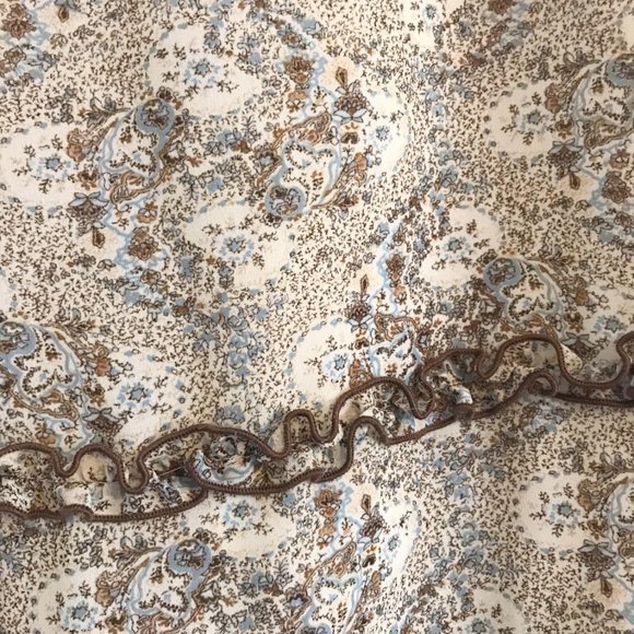 🌿 Vintage | Paisley Skirt with Brown Suede Belt - Picture 2 of 3